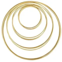 Rayher 12-tlg. Metallringe-Set beschichtet gold