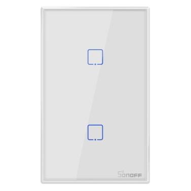 Sonoff T2US2C - 2-gang Wi-Fi Smart Wall Switch US - White (T2US2C)