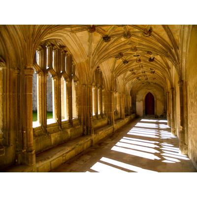 Fototapete PAPERMOON "Sunlit Abbey", bunt, B:2,5m L:1,86m, Vlies, Tapeten