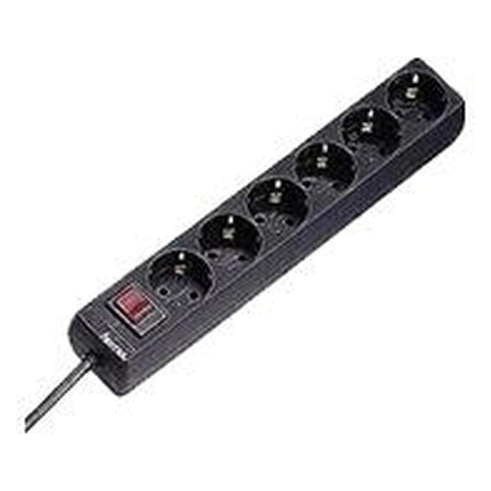 Hama Distribution Panel 6-Way 45° with Switch (6x, CEE 7/4, 1.40 m) (00030394)