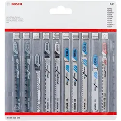 BOSCH Stichsägeblätter-Set »Blister All in One« 10 Stück grau