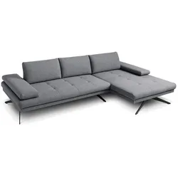 SOMETA Ecksofa Fly Stoff Grau Dunkelgrau
