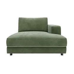 Jette Home Element Ottomane rechts in Cord Sila , grün , Maße (cm): B: 125 H: 85 T: 170.0
