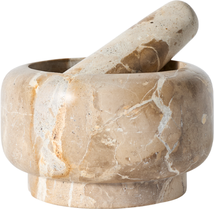 Muubs Vita Morter Seashell Marmor Ø12,5xh7,5 Cm