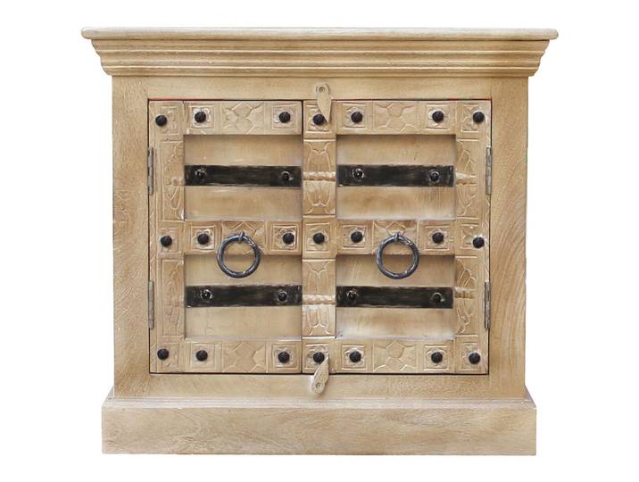 Waschbeckenunterschrank Daipur natur Holz B 66 T 41 H 60 cm - Waschbeckenunterschrank
