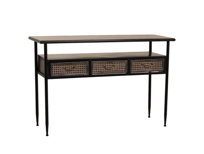 Console en métal marron 122x42x80h