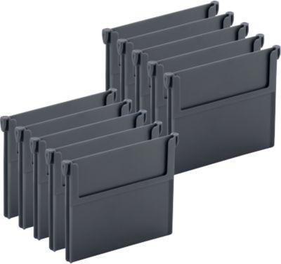 Trennwand für Regalkasten RK 421/521/621, Recycling-Polypropylen, eisengrau, 10 Stück