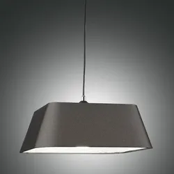 Allegra Imposante italienische Pendelleuchte mit hochwertigem Stoffschirm von Fabas Luce