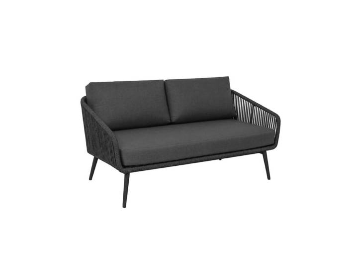 CASA DOMA Ribera 2-Sitzer Loungesofa, Beine rund - Sitzschale Rundform Modern Country