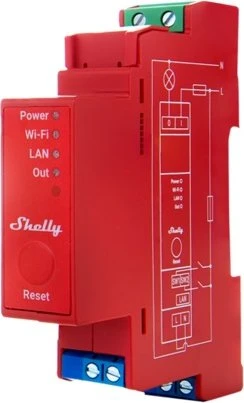 Shelly Relais . "Pro 1PM" . WLAN & LAN Schaltaktor . Max. 16A . BT . Messfunktion