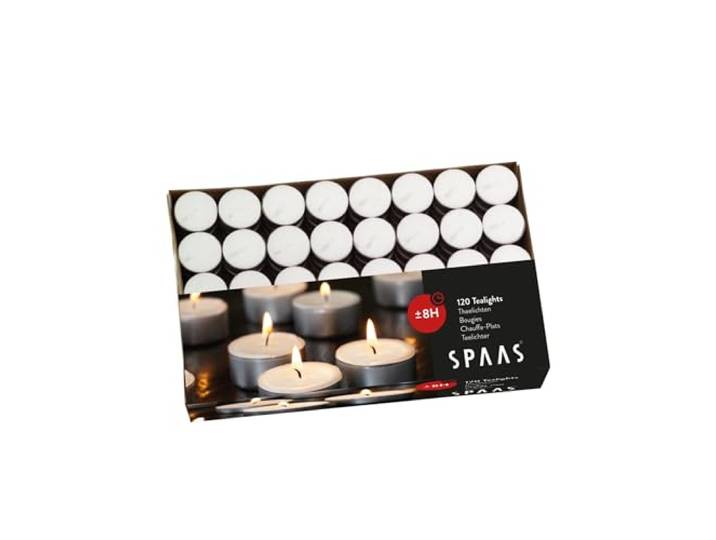 SPAAS Theelichten doos x120, ± 8 uur - wit