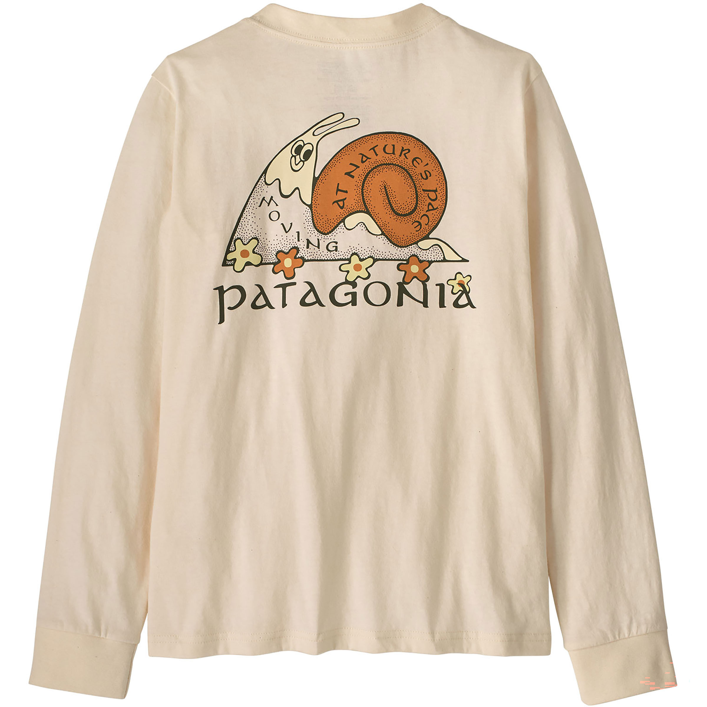 Patagonia Graphic Kinder Longsleeves beige Größe 156 Lifestyle Hautfreundlich