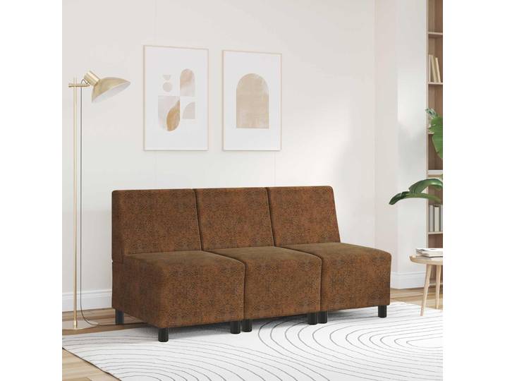vidaXL Sofa-Stuhl ohne Armlehnen Braun 55 cm Wildleder-Optik