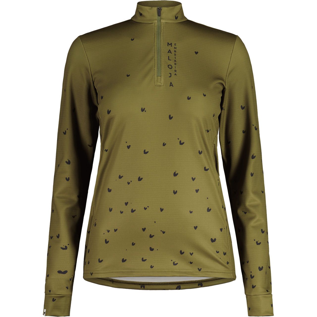 Maloja Damen Half Zip SAWANGm moss flying hearts - S