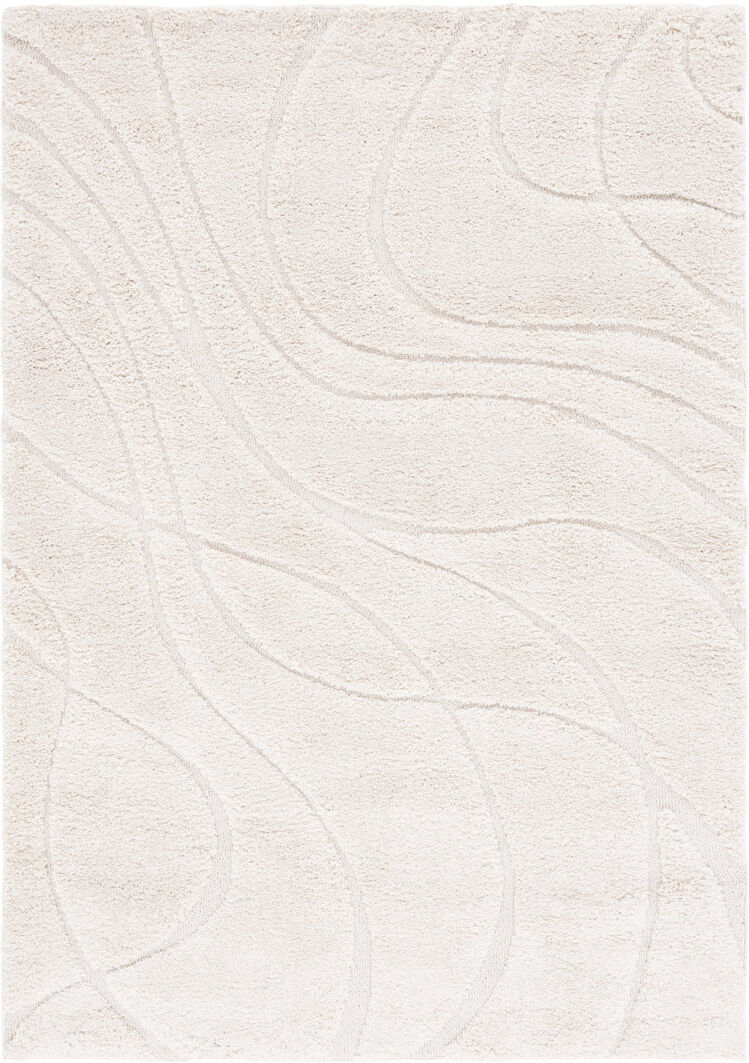 Blue Elephant Florda Shag Area Rug Beige Rectangle 69 x 122 cm