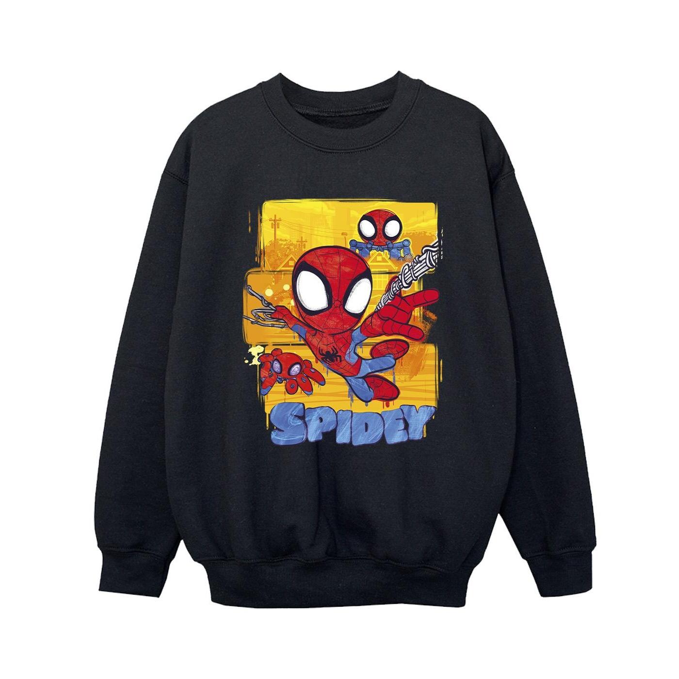 Marvel Jongens Spidey En Zijn Verbazingwekkende Vrienden Vliegend Sweatshirt (Zwart)