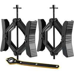VEVOR Camper-Unterlegkeile-Stabilisator, robuster H-förmiger RV-Reifenblockierkeil, integrierter Schraubenschlüssel passend für 3,5" bis 12" Reifenfreiheit, 2 Sätze Camper-Unterlegkeile mit Ratschenschlüssel für Wohnmobil-Reiseanhänger