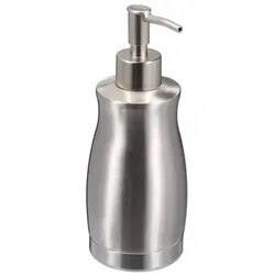 Relaxdays 2x Seifenspender Edelstahl 400ml, silber Silber