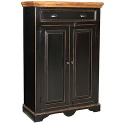 Vertiko im Shabby Chic Design Schwarz