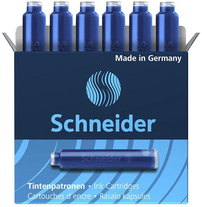 Schneider Tintenpatronen für Füller blau 6603