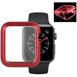 Metallhülle für Apple Watch 1/ 2/ 3 38 mm Case Cover Magnetisch Bumper Tasche Rot