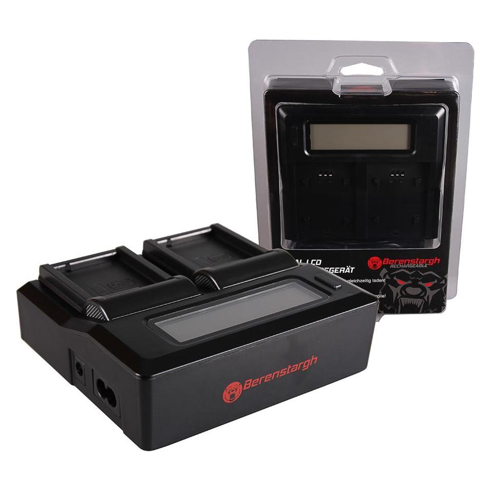 Berenstargh Dual LCD USB Ladegerät f. Leica Panasonic DMW-BLC12PP V-Lux 4 Panasonic DMW-BLC12PP (Kamera Akku Ladegerät) (61064402)