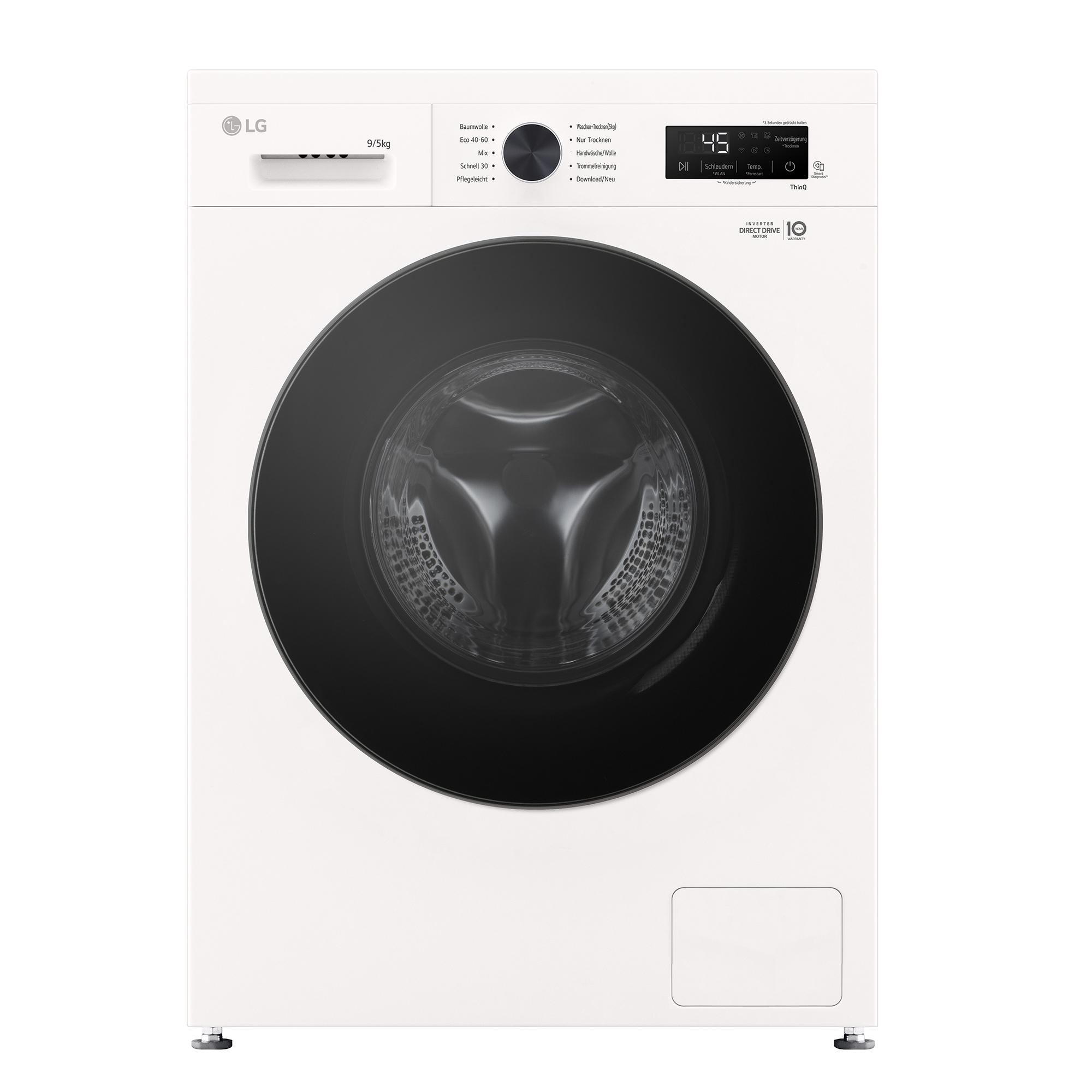 LG W4WB3095Y Waschtrockner 9kg Weiß Dampf AquaLock WiFi Automatikprogramm