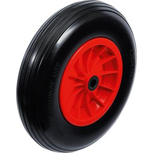 BGS-technic Schubkarrenrad 4.80/4.00-8, pannensicher Vollgummi, 150kg Tragkraft, Ø 400mm, mit Kunststofffelge