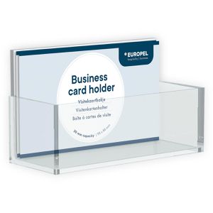 Europel Visitenkartenhalter 350090, aus Acryl, transparent, 1 Fach für 40 Karten