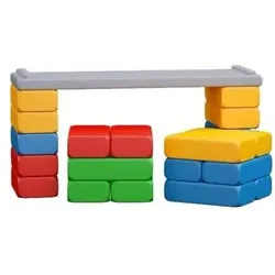 Marioinex Lerntafel mit Bausteinen, grosses Set mit 23 Teilen