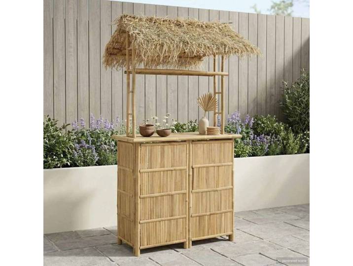 Mange-debout - table de bar - table haute Vidaxl Table de bar extérieure Naturel 115 x 95 x 215 cm Bambou