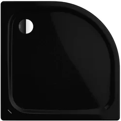 Kaldewei ZIRKON Duschfläche, Viertelkreis, 900x900 mm, schwarz, Perl-Effekt, Antislip