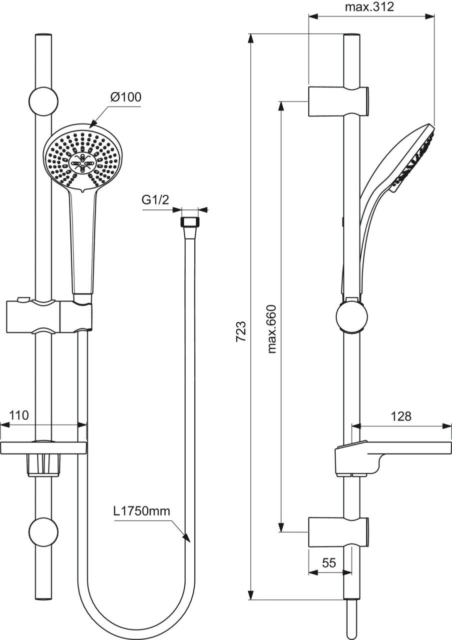 Ideal Standard Idealrain 720mm B9419AA