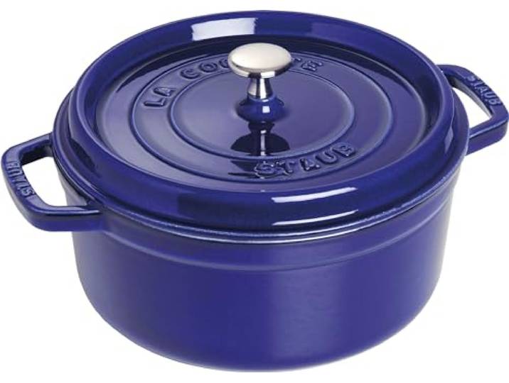 STAUB Gusseisen Bräter/Cocotte, Rund 26 cm, 5 L, Dunkelblau, Dunkel-Blau
