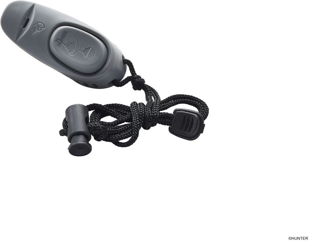 DOG SPORT HUNTER 2in1 Clicker mit Umhängeband, grau