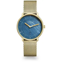 STERNGLAS - NAOS XS - PERLMUTT - Milanaise - gold - dunkelblau / 33MM
