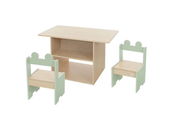 Joyz Sitzgruppe Kinder, Naturfarben, Holz, 80x50x48 cm, Babymöbel & Kindermöbel, Kinderzimmer & Jugendzimmer, Kindersitzgruppe