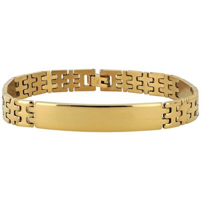 Gliederarmband ADELIA´S "Armband – Gliederarmband aus Edelstahl 20 cm", gold, Armbänder, Damen, 20cm, Edelstahl, Gliederarmband, Ideal als Geschenk zum Geburtstag