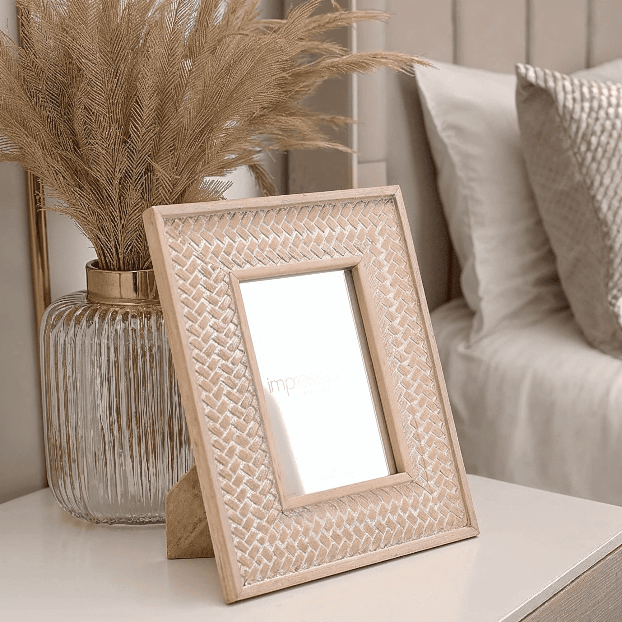 Talulla Whitewashed Wooden Photo Frame - 4x6"