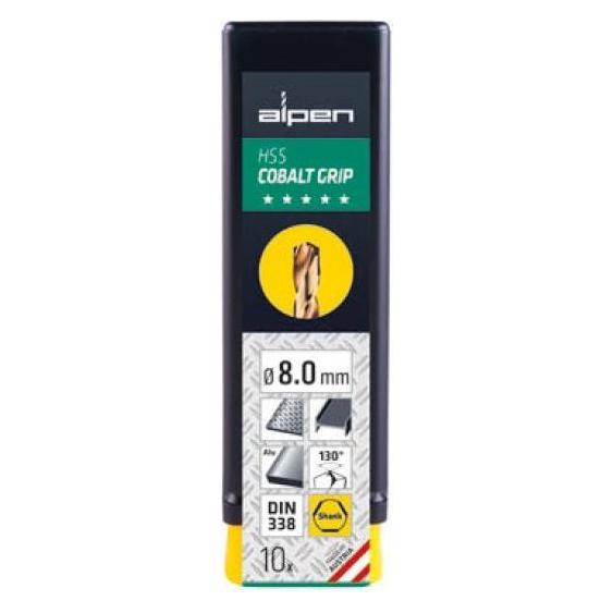 Alpen HSS Cobalt GRIP DIN 338 RN Ø 10.5 3-Flächenschaft (5 Stück) (0065601050100)