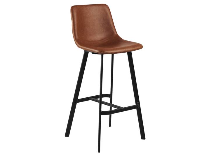 2er Set Actona I_Oregon Barhocker Stahl/Leder look