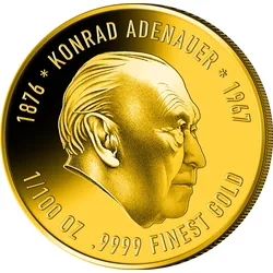 Gold-Gedenkmünze 150. Geburtstag Konrad Adenauer