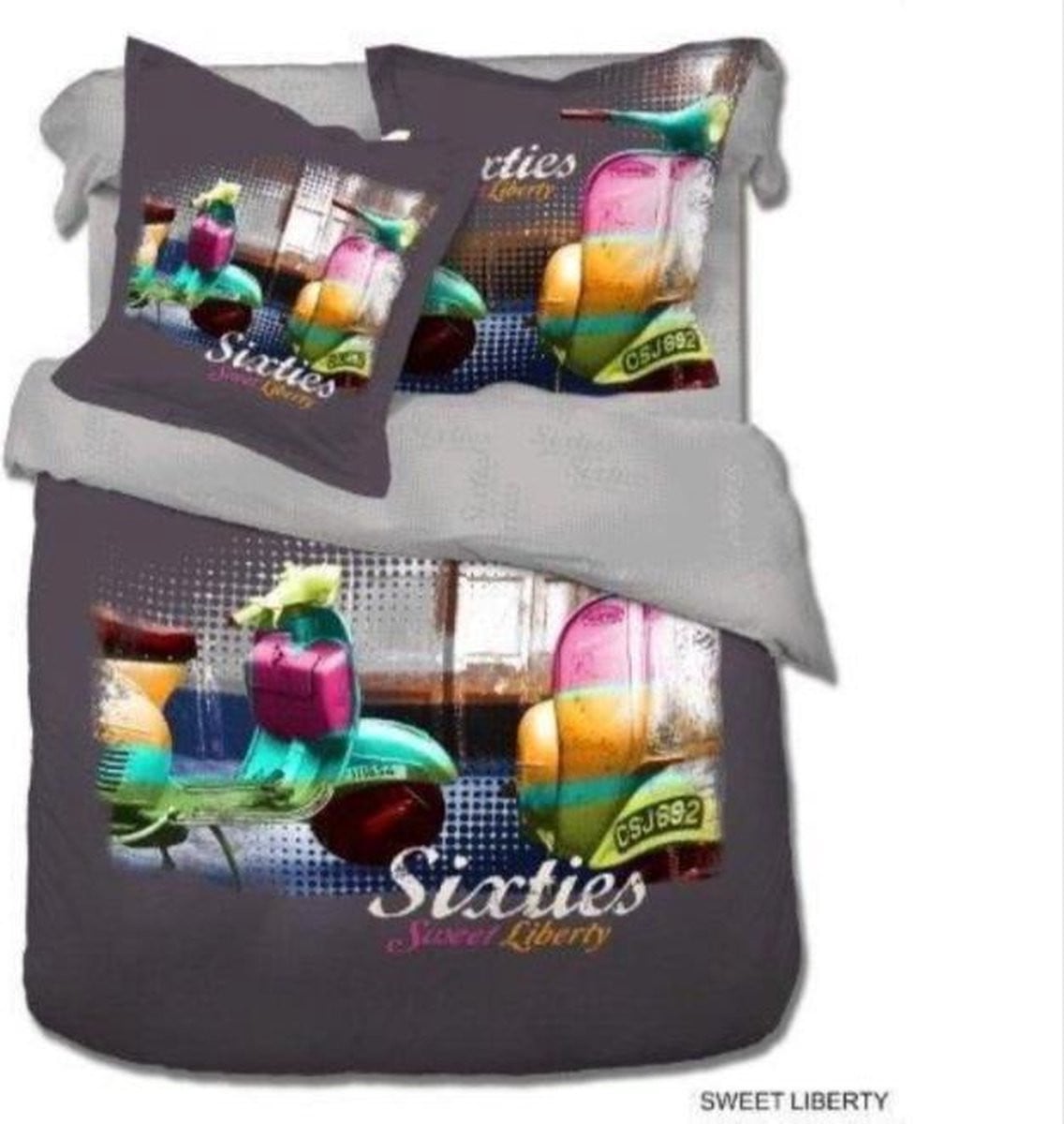 Better Nights 2-persoonsdekbedovertrek Sixties Retro B/D: 240 x 220 cm