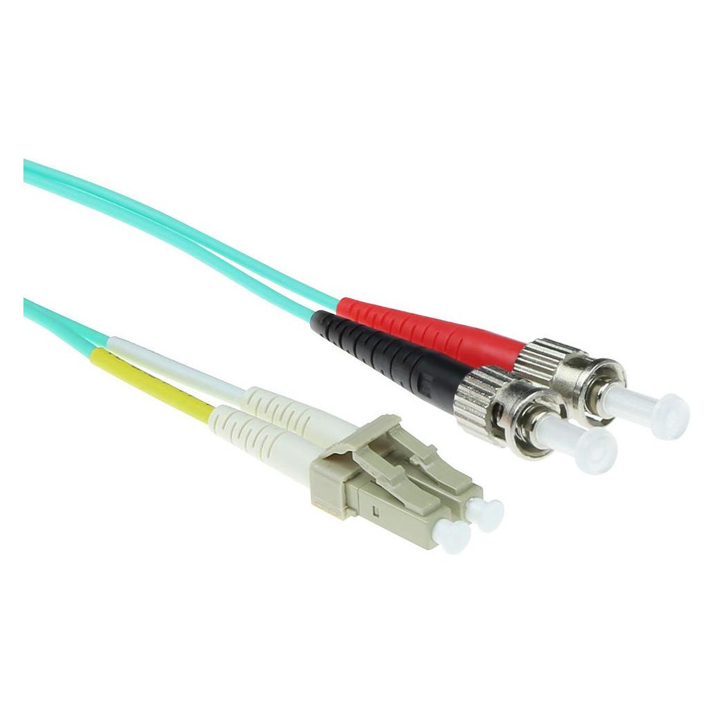 ACT 7 meter LSZH Multimode 50/125 OM3 fiber patch cable duplex with LC and ST connectors. (7 m) (RL7607)