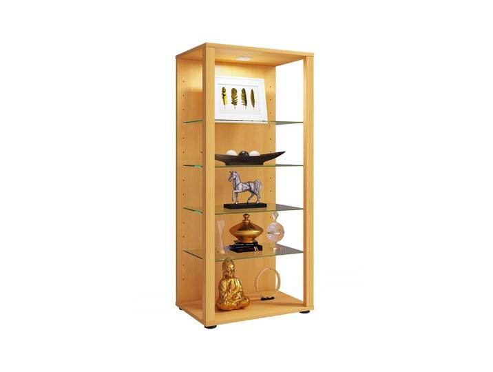 VCM Glasol III 52 x 115 cm Offene Standvitrine mit variablen Glasböden aus ESG-Sicherheitsglas