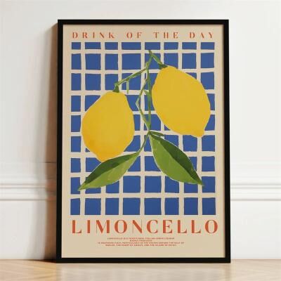 Uplift Treasures French Breakfast Canvas Wall Art Lemon Wine Oyster And Pasta Poster 15 11.81 15.75 In Unframed