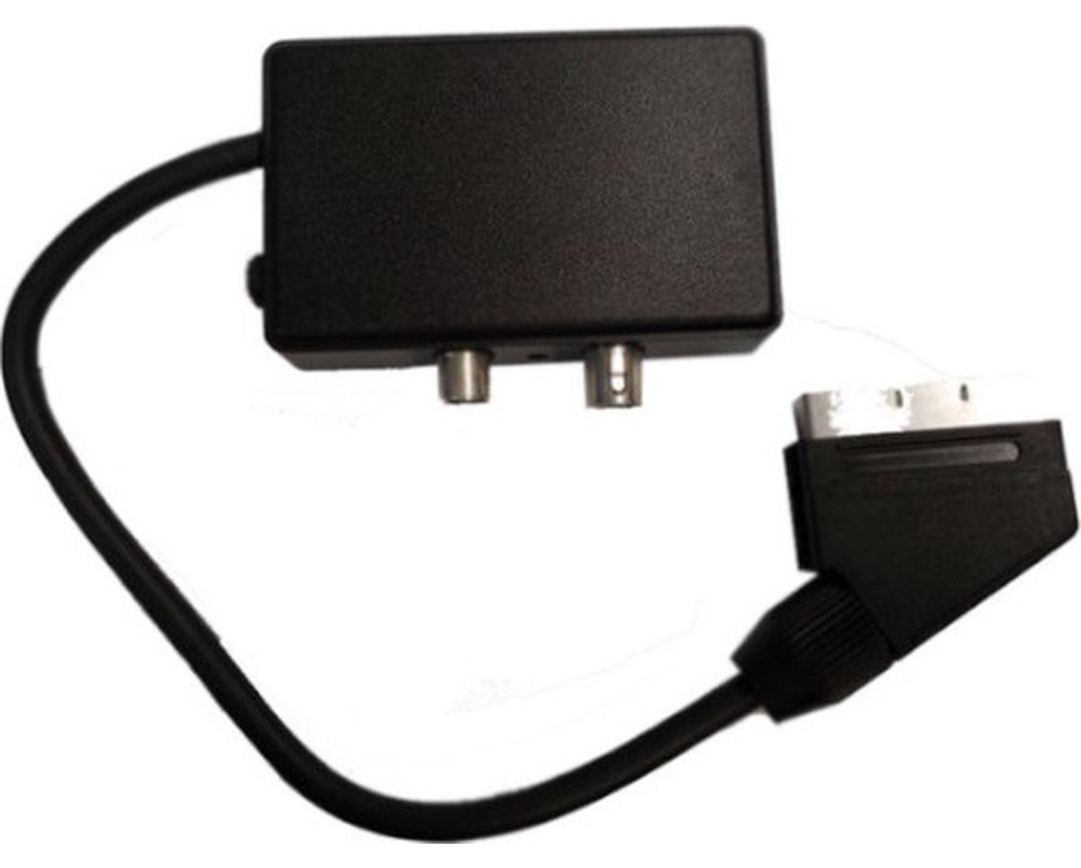 Orbit Electronic SCART naar RF Modulator SCART naar Coax Adapter voor Audio & Video Conversie Zwart