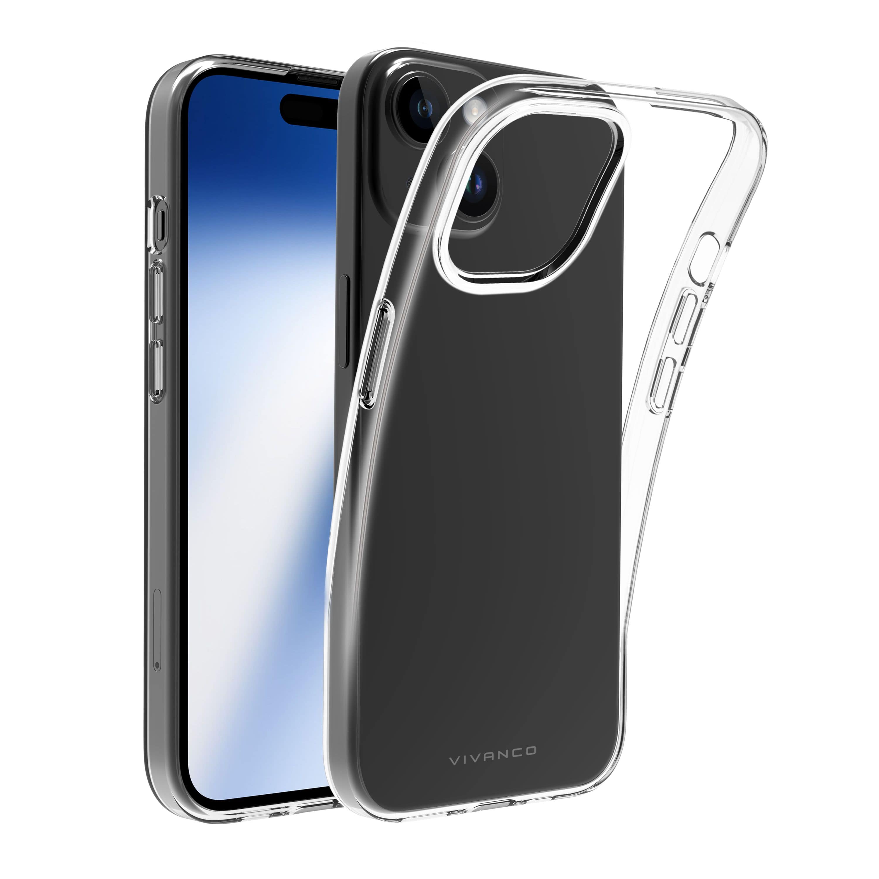 Vivanco Cover für Apple iPhone 15 Super Slim (Transparent) 63892