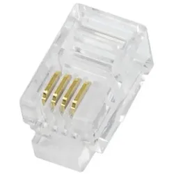 LogiLink RJ10 Modularstecker für Flachkabel, 4P4C, ungeschirmt, 100 Stück