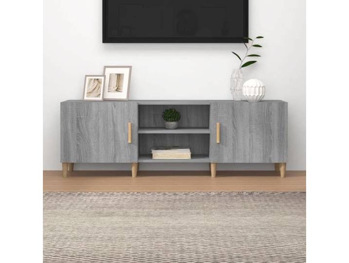 Prix bas - Meuble TV/Télévision/Hi-Fi - Sonoma gris 150x30x50 cm Bois d'ingénierie （153076423401)
